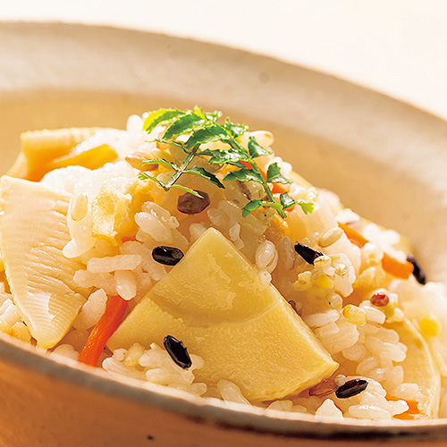 雑穀を使ったたけのこご飯